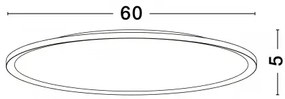 LED stmievateľné biele moderné stropné svietidlo Aoton 60