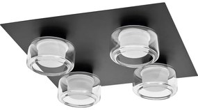 Ledvance -LED Kúpeľňové stropné svietidlo ORBIS FLAME 4xLED/5,5W/230V IP44 čierna
