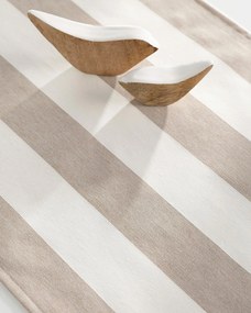 Bežec s volánom 40x160 cm farba produktu béžová látka vzorované