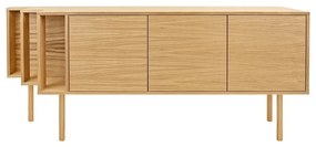 Komoda v dekore duba v prírodnej farbe 189x65x44 cm Shift – Woodman