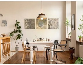 Drevený luster na lanku 1xE27/60W/230V pr. 33 cm masív/dub/orech/kaučukovník