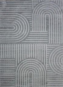 BE Koberec Kolekcia Zen Garden 2405  GREY – biely obdĺžnikový Rozmer: 160x220 cm