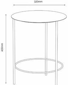 Stojan na kvety 40x32 cm zlatá