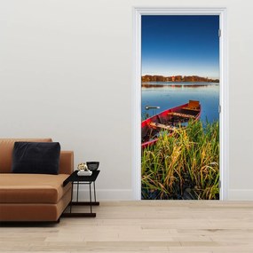 Fototapeta na dvere - Červená pramica (95x205cm)