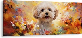 Obraz - Šťastný pes (120x50 cm)