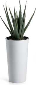 Kvetináč URBANIKA Riflo 19,6x36,4 cm biely