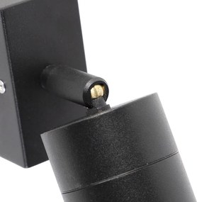 Vonkajšia nástenná lampa čierna nastaviteľná IP44 - Solo