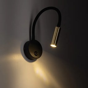 LED Nástenná lampa LAGOS 1xG9/3W/230V čierna/zlatá