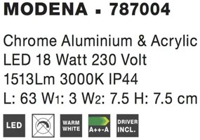 LED nástenné svietidlo Modena 63