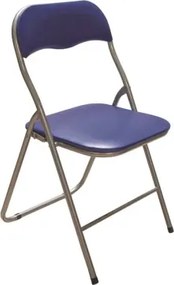 Skladacia stolička Foldus, modrá ekokoža%