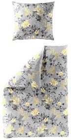 Bierbaum obliečka bavlnený satén 6475 Yellow Garden 140x200/70x90 cm
