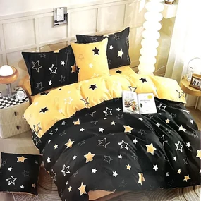 Obliečky STARLUX BLACK and SKIN LIME 7 dielna sada 140x200 cm