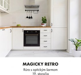 Klarstein Elizabeth, vstavaná rúra, retro dizajn, 6 funkcií, 50 – 250 °C, čierna
