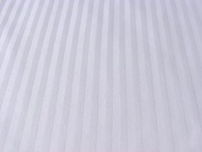 Hotelové obliečky atlas grádl biele - 8 mm prúžok česaná bavlna
