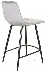 Čalouněná barová židle Mila H-2 Velvet šedá