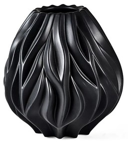 Čierna porcelánová váza Morsø Flame, výška 23 cm