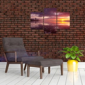 Obraz - Pláž pri západe slnka (90x60 cm)