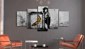 Artgeist Obraz - Proud Monkey (5 Parts) Wide Veľkosť: 100x50, Verzia: Na talianskom plátne
