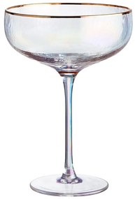 SMERALDA Pohár na sekt so zlatým okrajom 400 ml