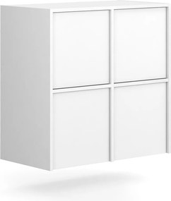 Nadstavba pre skrine FRAME, 4x dvere, 872 x 450 x 854 mm, PUSH-lock, biela