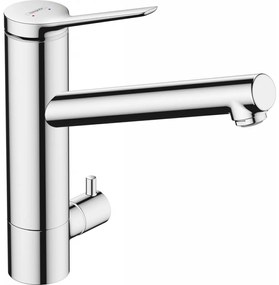 Hansgrohe Zesis M33 - Páková kuchynská batéria 200, uzatvárací ventil pre spotrebič, CoolStart, 1jet, chróm 74807000