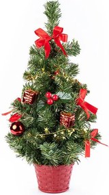 Vianočný stromček zdobený 50 cm, červená