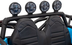 Ramiz Detská pretekárska bugina na batérie 5 Modrá + motory 2x200W + diaľkové ovládanie + zvuková LED dióda + pomalý štart