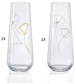 Crystalex poháre na prosseco Stemless luční kvítí 250 ml 4 KS