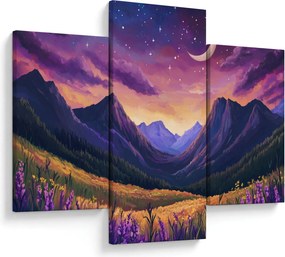Obraz - Fialová krajina (90x60 cm)