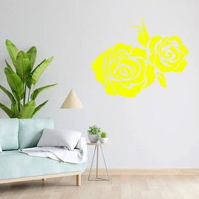 Veselá Stena Samolepka Ruža Farba: žlutá, Veľkosť: 80 x 97 cm