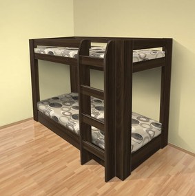 Poschodová posteľ PATR - 1 HIT dekor lamina: OŘECH 729, matrac: MATRACE 14cm, PUR/HR