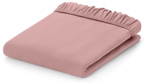 Džersejová napínacia plachta, dvojlôžko, ružová