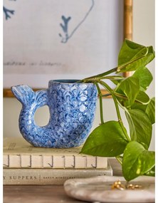 Modrá váza z kameniny (výška 12 cm) Ariella – Bloomingville