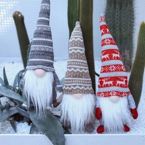 Vianočný škriatok YX036 sivý