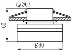 Kanlux 29238 - Podhľadové svietidlo GOVIK GU10/10W biela