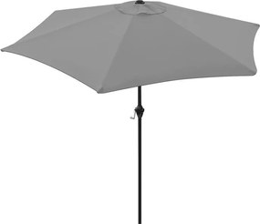 Skladací slnečník s naklápaním - 210 cm sivá