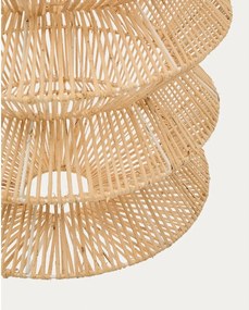 Závesné svietidlo v prírodnej farbe s ratanovým tienidlom Dakit – Kave Home