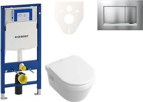 Cenovo zvýhodnený závesný WC set Geberit do ľahkých stien / predstenová montáž + WC Villeroy &amp; Boch Omnia Architectura 111.300.00.5NB7