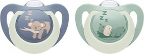 Cumlík NUK First Choice Night 0-6m 2 ks Hippo/Koala