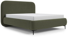 Manželská posteľ 160 cm Mononoke 160 (s roštom) (zelená + čierna). Akcia -18%. Vlastná spoľahlivá doprava až k Vám domov. 1100358