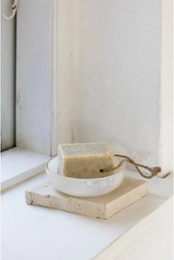 Krémovobiela sklenená nádobka na mydlo Opal – Mette Ditmer Denmark