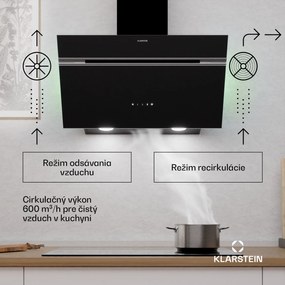Klarstein Alina digestor, 70 cm, 600 m³/h, Tichý, EEK A