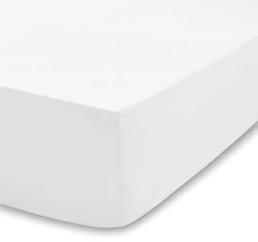 Biela napínacia plachta s prímesou tencela 90x190 cm – Bianca