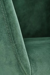 Jedálenské kresielko MARA — kov, látka, zelená