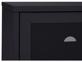 Čierny kovový TV stolík 160x55x45 cm Veep – Unique Furniture