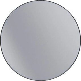 Erga Round, okrúhle zrkadlo 100cm, čierny rám, ERG-V01-ROUND-1010-BK