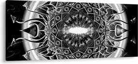 Obraz čiernobielych ornamentov (120x50 cm)