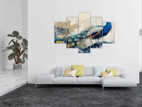 Obraz - Páv, maľba (150x105 cm)