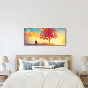 Obraz stromu na kopci (120x50 cm)