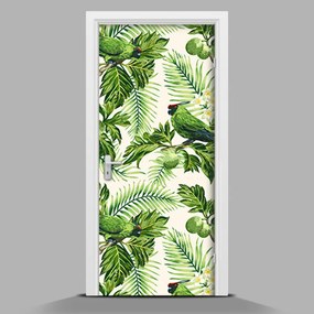 Nálepka na dvere Tropické kvety wallmur-pl-f-104135257